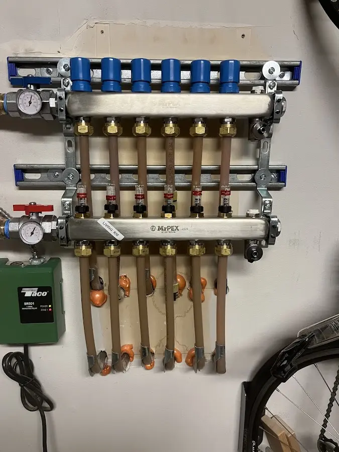 Plumber performing Gas Line Installation at a residential property in Aldine